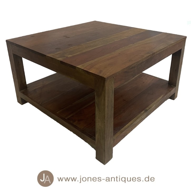 Wohnzimmer-Couch- und Beistelltisch aus Akazienholz