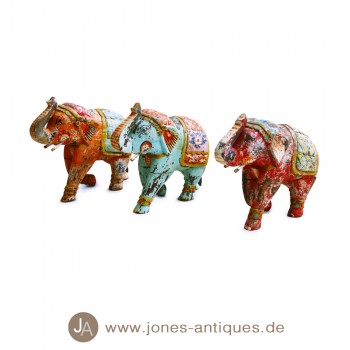 Small wooden elephant - different colours - handmade