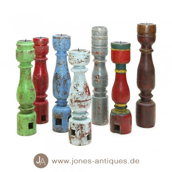 Candlesticks from old table legs - high version - various colors