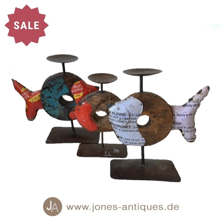 candlesticks in fish shape - handmade