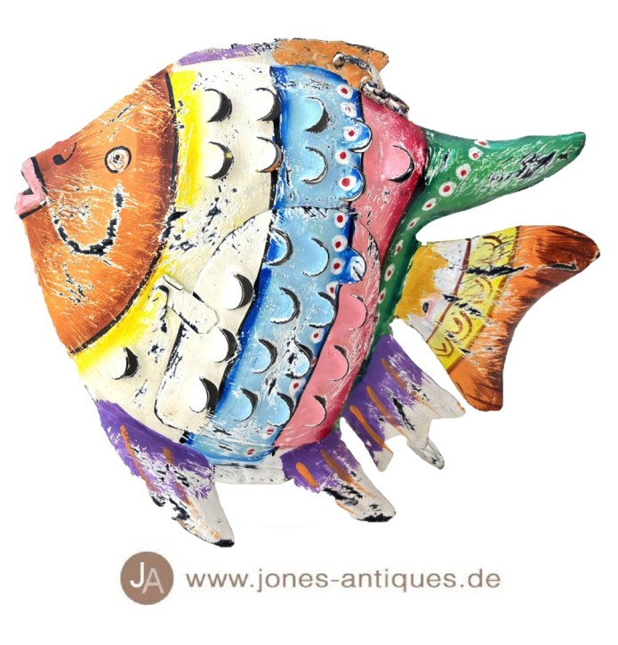 Fish lantern in size XL in the color multi colour - handmade