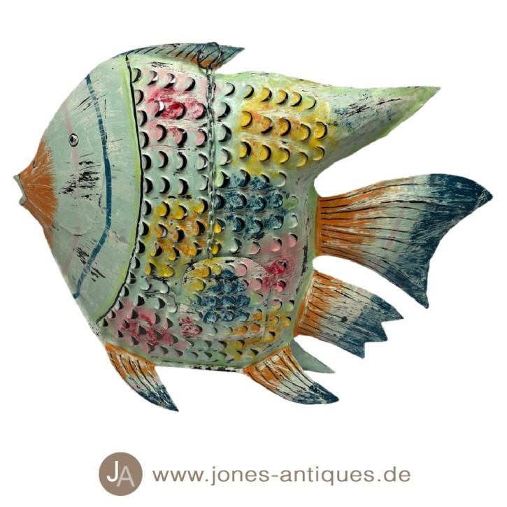 Fish lantern in size XXL in the color rainbow colour - handmade