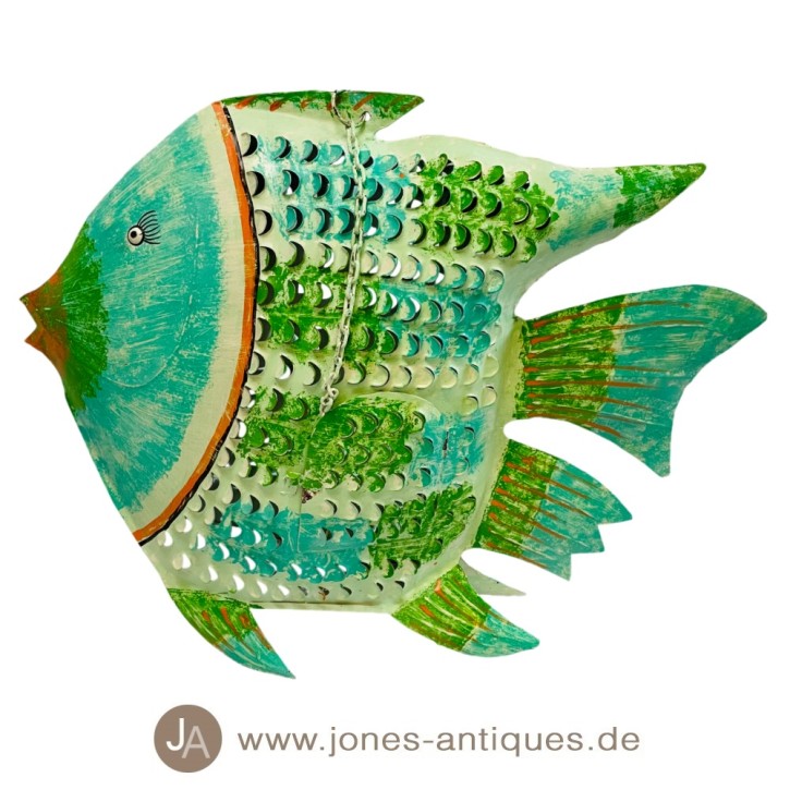 Fishwindlight in size XXL in the color turquoise-green - handmade