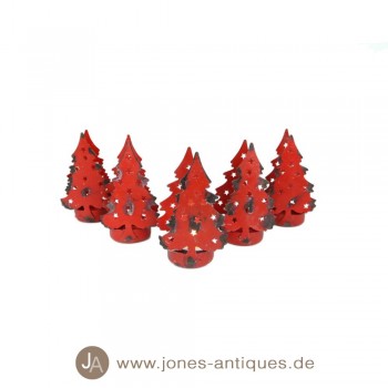 Set - consisting of 5 chandeliers - in the color red