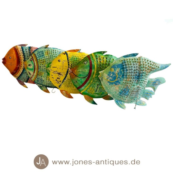 Lanterne grand poisson XXXL - couleur fer avec optique antirouille - fait à la main