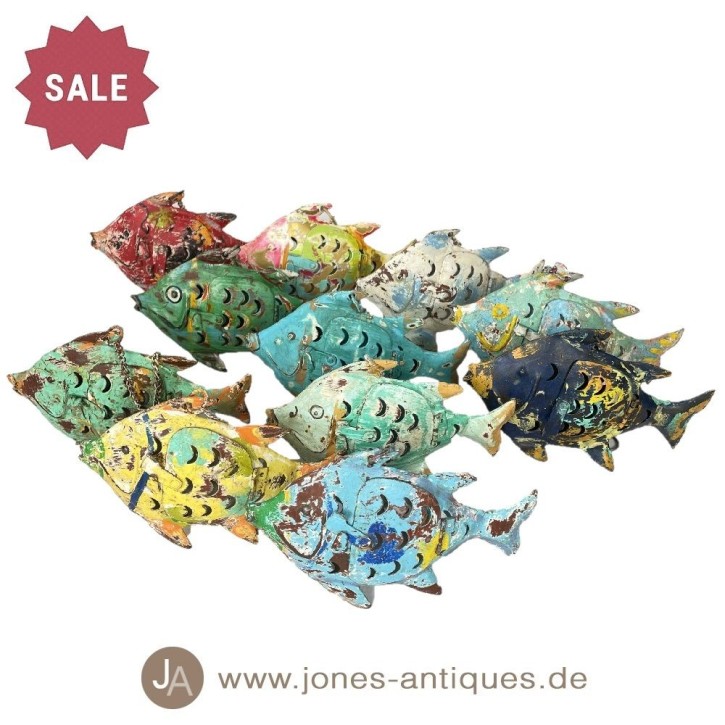 Set de 3 mini lampes fishwind en fer en 12 couleurs