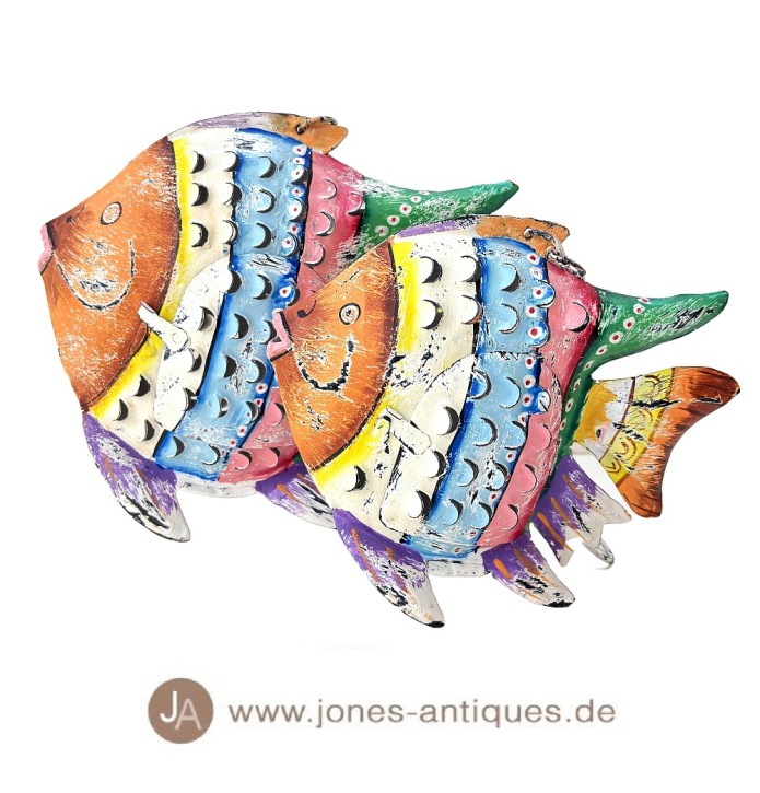 Fischwindlicht aus Eisen in 5 Größen (XS,S,M,L,XL) erhältlich -  Farbe multi colour - handgearbeitet