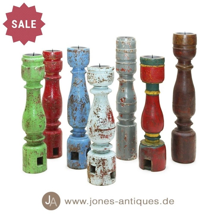 Candlesticks from old table legs - high version - various colors