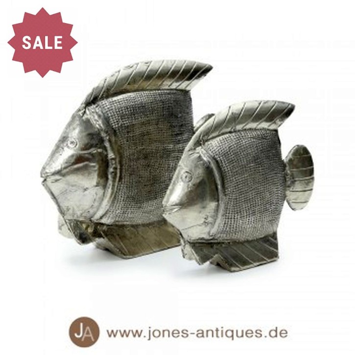 Dekofisch groß - Farbe silber - handgearbeitet