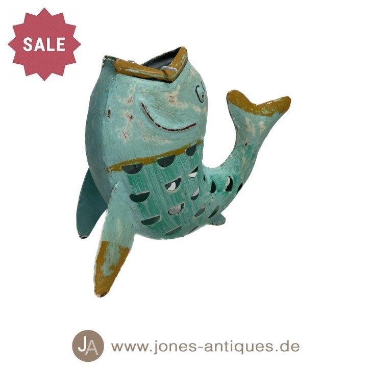 Lampe de table poisson en turquoise clair
