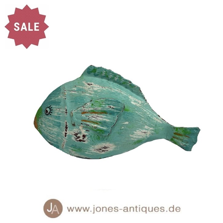 Set of 2 fishwind lights made of iron in size S in the color multi-turquoise
