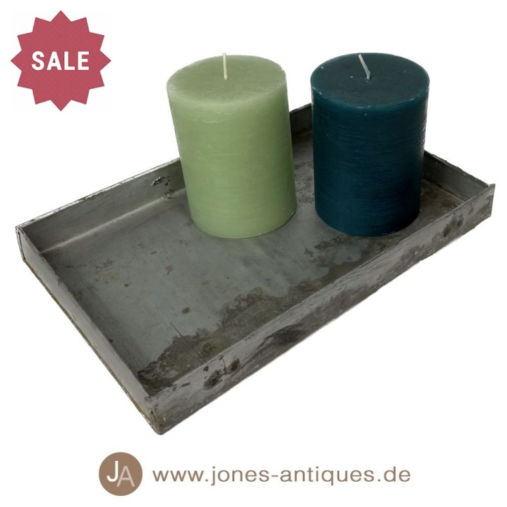 small old square iron tray - old baking tray - one of a kind