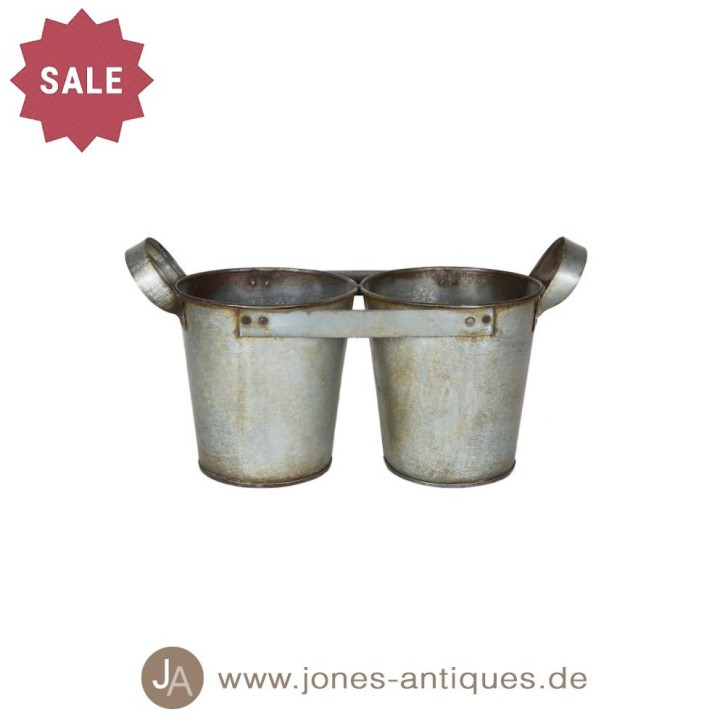 old Indian flower troughs made of iron - one of a kind