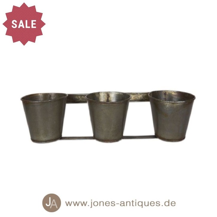 old Indian flower troughs made of iron - one of a kind