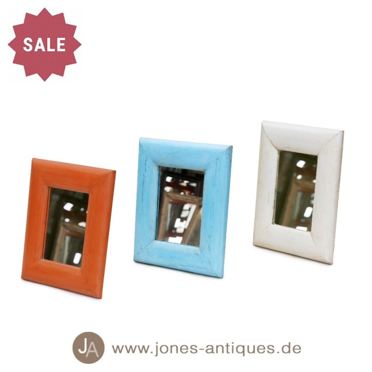 Miroir avec cadre en bois épais - différentes couleurs - fait main