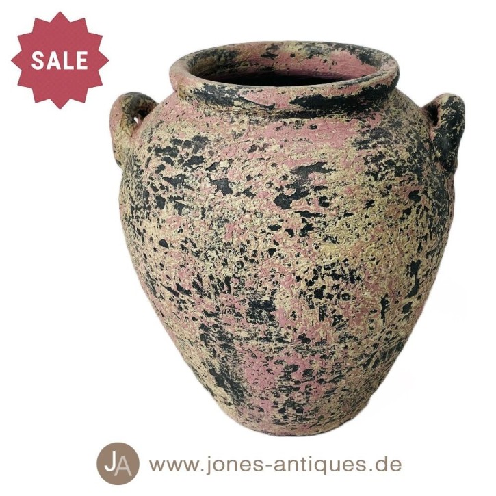 Indian clay vase in the pastel color pink - each vase is unique