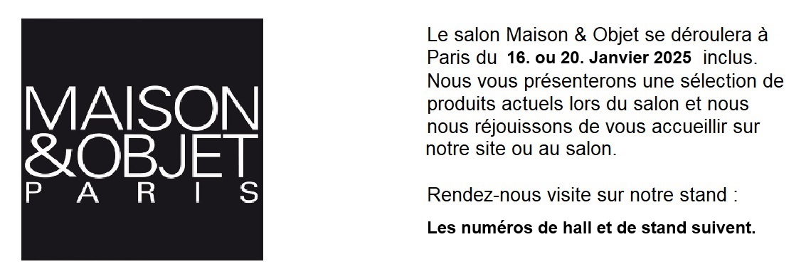 16. – 20.01.2025 Maison et Objet Paris